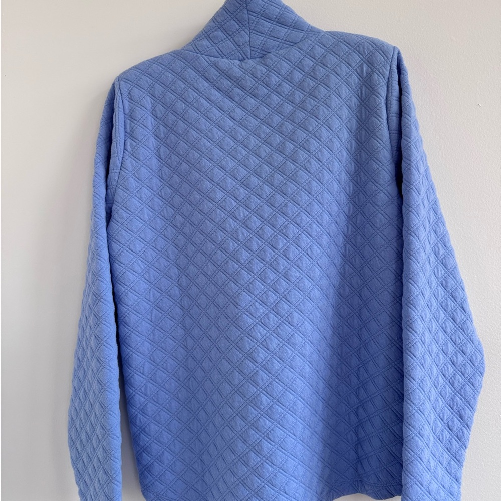 J. Crew Quilted Cowl Neck Sweater - Periwinkle Blue - Picture 6 of 6